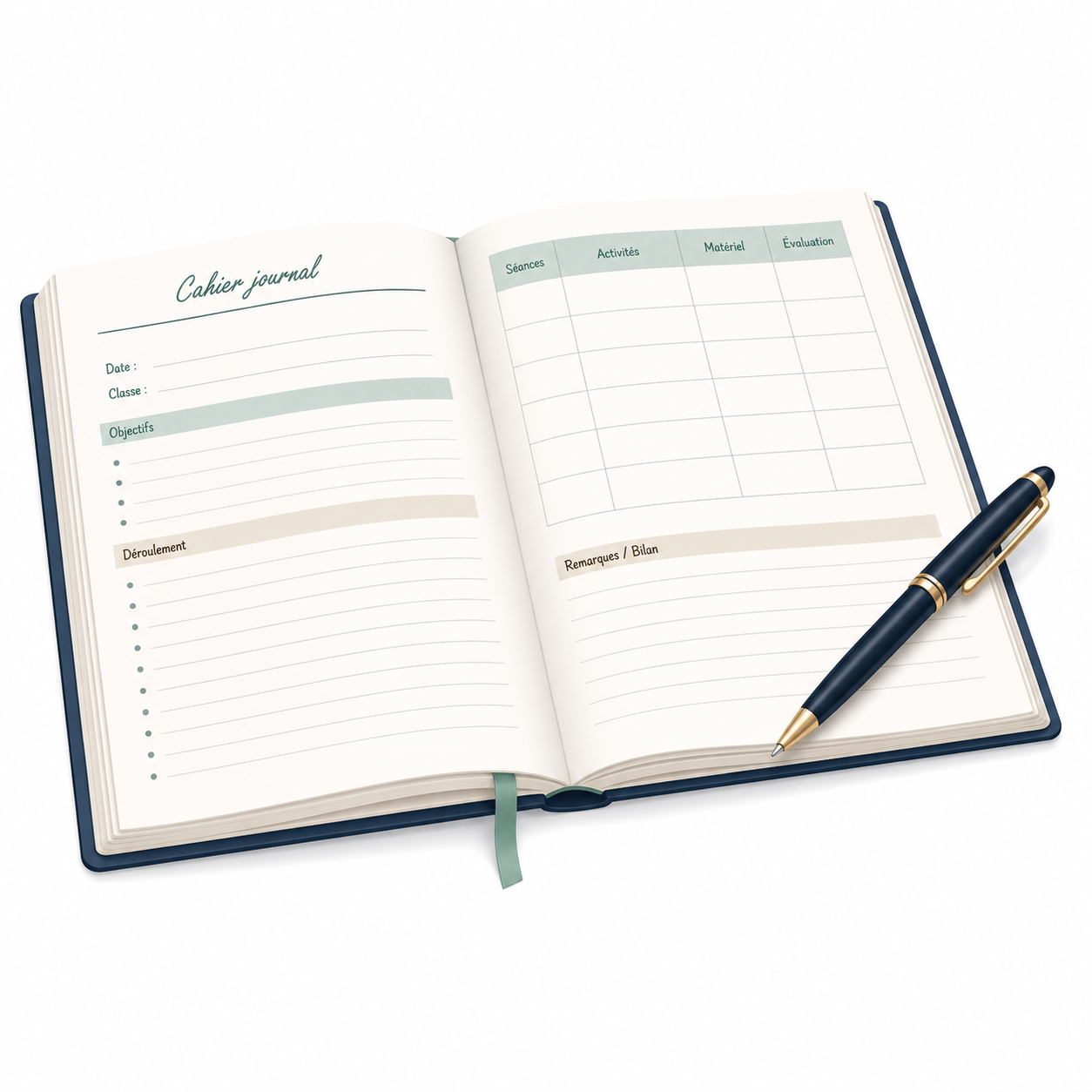 Aperçu du Cahier Journal